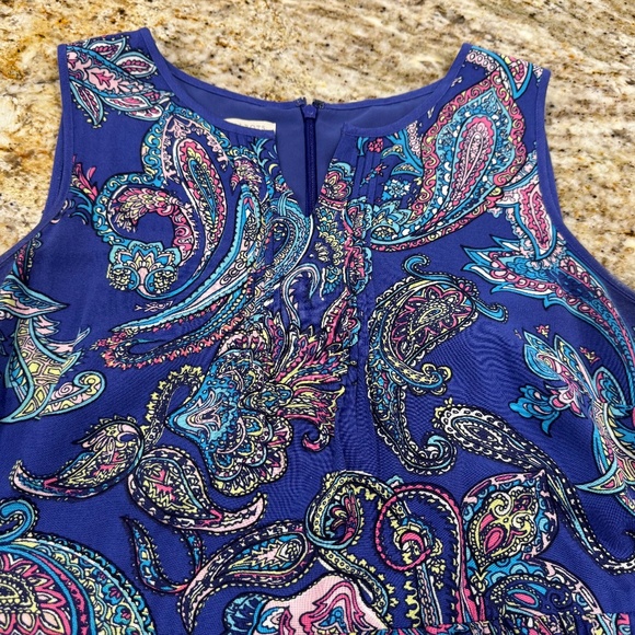 ***LOOK***LOWER PRICE! Talbots Royal Blue paisley maxi dress Talbots-size 8P-EUC - Picture 13 of 13